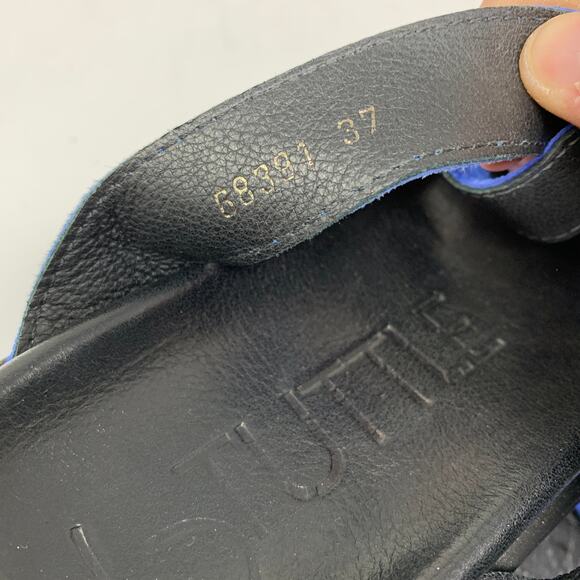 LD Tuttle Women's Size 37 US 7 The Unit Slide Sandals Royal Blue Suede - Picture 9 of 9